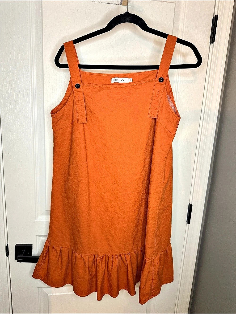 Misslook 906353# # Cotton Mini Dress Orange Large Like New